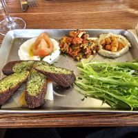 Falafel lunch plate $23 at Kisa in Te Aro