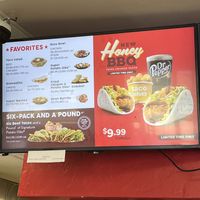 Menu  at Taco John's in Cody