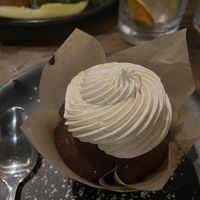 Carrot Cake Cupcake at Iron Bay Restaurant & Drinkery in Marquette