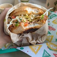 Vegan jackfruit torta at Cocina Mariposa in Eureka