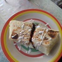 Scrambled tofu burrito at Zen Eats in San Marcos La Laguna