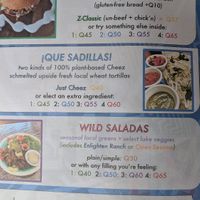 Menu March 2025 at Zen Eats in San Marcos La Laguna