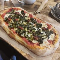 Nduja pizza at Ortica Italian Plant Based in Urmston