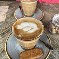 Yum flat white   at Ortica Italian Plant Based in Urmston