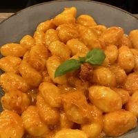 Gnocchi with tomato and vegan nduja  at Ortica Italian Plant Based in Urmston