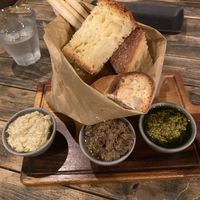 Cestino di Pane with Trio dips  at Ortica Italian Plant Based in Urmston