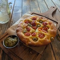 Focaccia at Ortica Italian Plant Based in Urmston