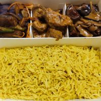 Take away briyani rice with dishes at Greendot 绿一点 - Asia Square in Central Singapore