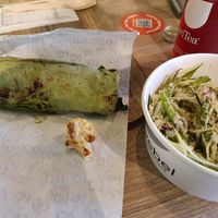 Cauliflower wrap and a salad at Greenrebel in The Hague