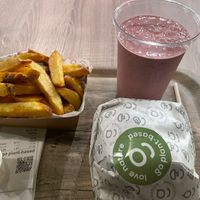 Burger, fries and shake  at Greenrebel in The Hague