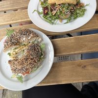 Delicious vegan options   at Masha's Bagels & Delicatessen in Berlin