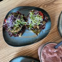 Bread with roasted veggies  at Copper Bay Superfood & Coffee in Frankfurt