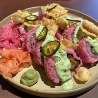 Pink sensei sushi  at Din Din club in Sundbyberg