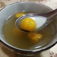 sweet potato soup dumplings with sesame filling - A Matsu specialty. at Vegetarian Garden 素食園 in Nangan