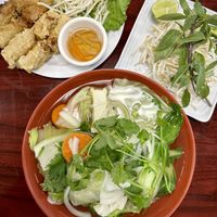 Pho Rau Cai and Vegetarian Egg Rolls  at Pho House - Vietnamese Restaurant in Lawndale