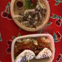 steamed dumplings and vegan buns  at Silk Road in Oslo