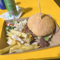 gyros burger  at Doc's Burger Bar in Athens