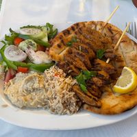 Souvlaki vegan 😋  at Castellan Restaurant in Rhodes