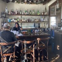 Roadie the bartender at work   at Bacari PDR in Playa Del Rey