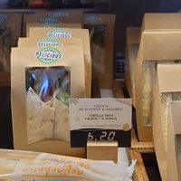 Tortilla with falafel and hummus at CFU Airport - French Bakery - Departures Airside in Corfu