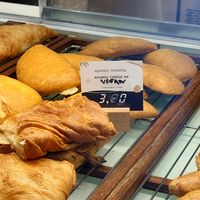 Vegan cheese pie (wonderful) at CFU Airport - French Bakery - Departures Airside in Corfu