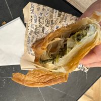 Vegan spinach pie  at CFU Airport - French Bakery - Departures Airside in Corfu