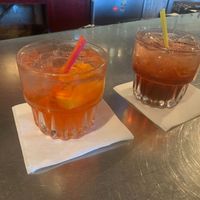 Hippie Juice (left) and Blackberry Old Fashioned (signature cocktails) at High Rock Cafe in Wisconsin Dells