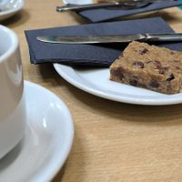 Tea with vegan fruity flapjack at Columba 1400 in Isle Of Skye