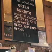 Vegan burrito option at Cosmic Cantina in Durham