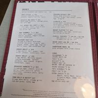 Brunch menu at Comet Cafe in Milwaukee