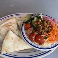 Hummus plate  at Comet Cafe in Milwaukee