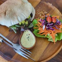 Mushroom pita pocket - delicious at Pure Vegan Heaven - Thong Sala in Koh Phangan
