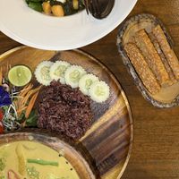 Great curry bowl, extra tempeh & gnocchi   at Pure Vegan Heaven - Thong Sala in Koh Phangan