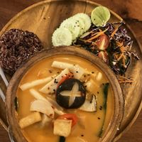 tom yum soup with many mushrooms   at Pure Vegan Heaven - Thong Sala in Koh Phangan