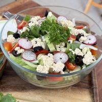 Greek salad  at Pure Vegan Heaven - Thong Sala in Koh Phangan