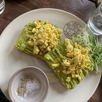 Avocado toast + tofu scramble   at The Little Red Fox Espresso in Siem Reap