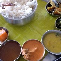 Orange dessert is nice, as is the rotation of curries from one day to the next. at The Lemon Tree in Jaffna