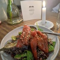 Super lekkere salade vol groenten at De Binnenkomer Eetcafé in Alkmaar