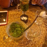 Mint tea (with fresh mint) at Chez Fruta in Nantes