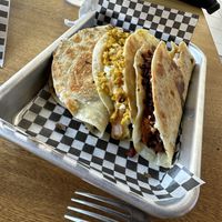 Quesadillas  at VegMex in La Paz