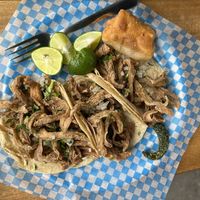 Mushroom tacos  at VegMex in La Paz
