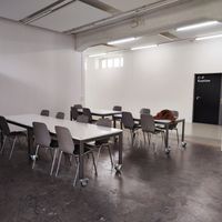 (Some of the) indoor seating at F+F Kantine in Zurich