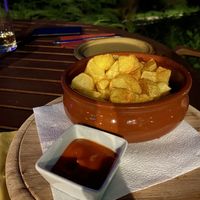 Patatas bravas vegan  at Felsengartl Tapas-Heurigen in Emmersdorf An Der Donau