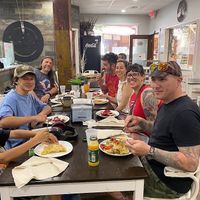 The gangs all here! at Crêpe Café Sisters in Leavenworth