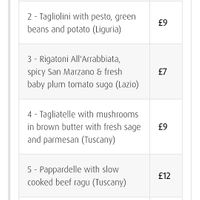 Numbers 1, 2 and 3 can be made vegan at Sugo Pasta in Glasgow