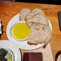 Sourdough with olive oil at Sugo Pasta in Glasgow