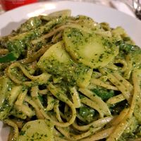 Pasta pesto potatoes and green beans at Sugo Pasta in Glasgow