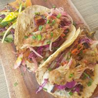 Veggie tacos at ECO Lifestyle & Lodge in Bathsheba