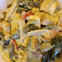 Vegan green curry with tofu at Thai Carrot in Aberdeen