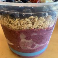 Banana berry açaí bowl.   at Nékter Juice Bar in Folsom